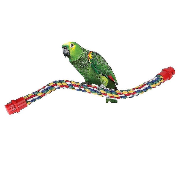 Fargerikt hengende bomullstau Fugl Stående ramme Komfortabel papegøye Tygging Klatring Slipestang Leketøy S[HK]