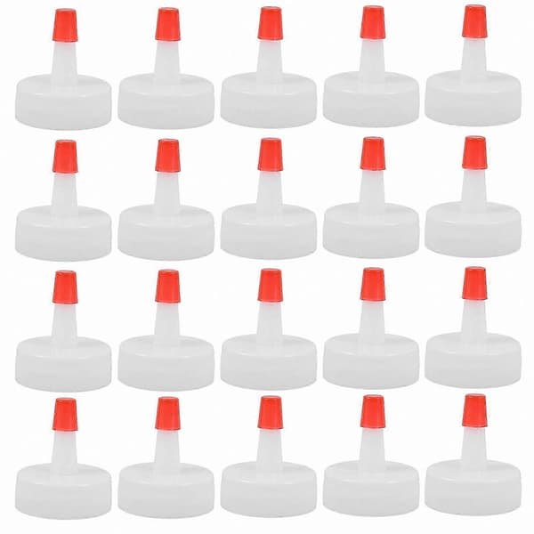 20-pack dispenserkorkar för såsflaskor, klämflaskspetsar och lock [HK] White 3.80X3.20X3.20CM