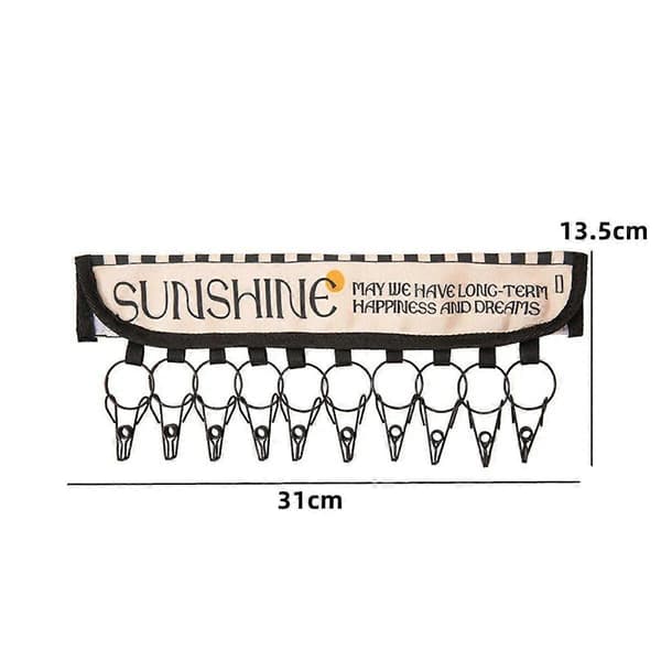 10 klips foldbar baseballstativ hat håndklædeholder klips rustfri skab baseball organizer hængestativ rustfri stålklips [HK] Beige
