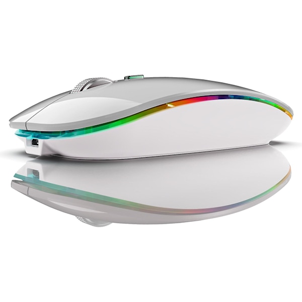 Mouse Jiggler Anti-Hibernate Auto-Move Cursor Virtuell Trådløs Bluetooth-mus Hindre Datamaskin Loc[HK] Silver