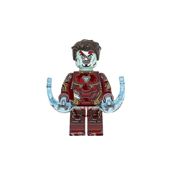 Zombie-versjon av Avengers Super British Iron Man Falcon Dr. Qi Minifigur Byggesteiner[HK]