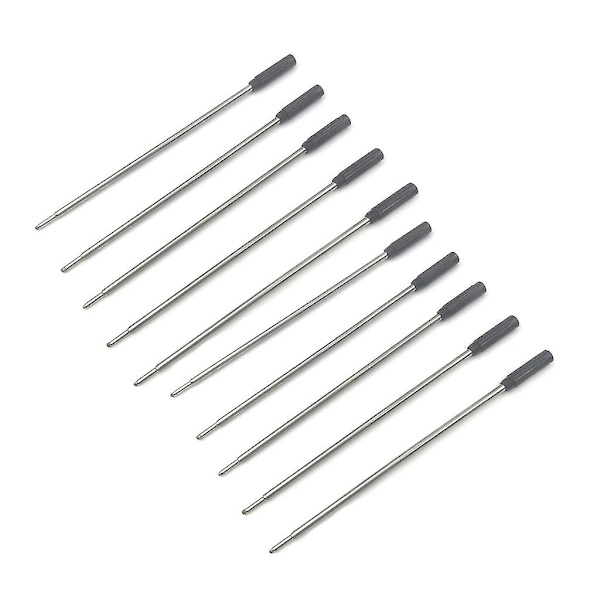 10 stk. udskiftning kuglepenne refiller - Blå Sort (115mm)[HK] Black