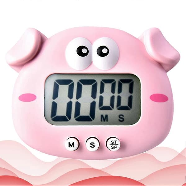 Elektronisk Timer Tegneseriegris Timer for Tidtaking 1 stk Rosa Plast[HK]