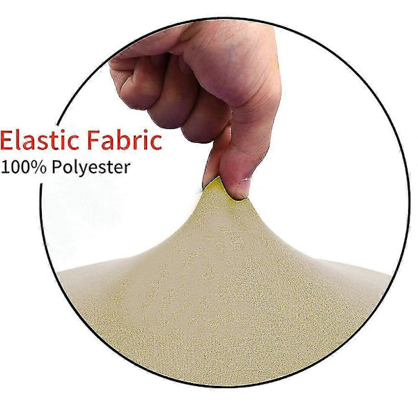 2 st Tygbeklädnad Kontorsmöbler Tillbehör Pallöverdrag Rund Barpall Överdrag - Supermjukt Och Tvättbart Elastiskt Pallskydd För 3045[HK] Beige
