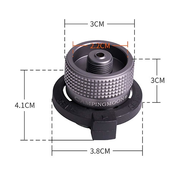 Adapter til låsekonvertering, til dyseflasketype/butangaspatron/skruepå-gastank/lindalventilbeholder (z11)[HK]