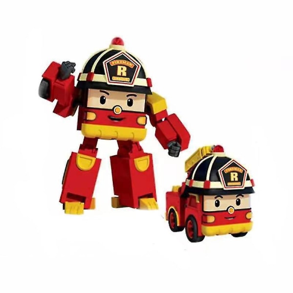 6 kpl/setti 2023 Korea Lelut Poliisi Robocars Muuntautuva Robot Poli Roy Amber Anime Metalli Toimintahahmo Piirretty Leluauton Lapsi[HK] 3