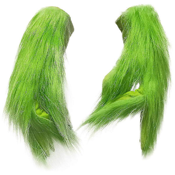 1 Par Jule-Plys Håndklæder Grønne Handsker Cosplay Plys Handsker Halloween Party Cosplay Rekvisitter[HK]