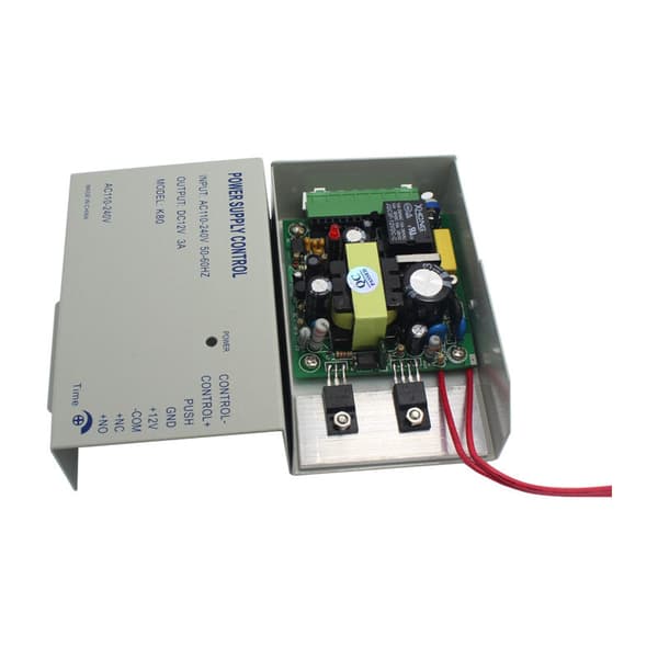 AC 110-240V till DC12V 3A 36W Strömförsörjningskontroll för dörråtkomstkontrollsystem[HK]