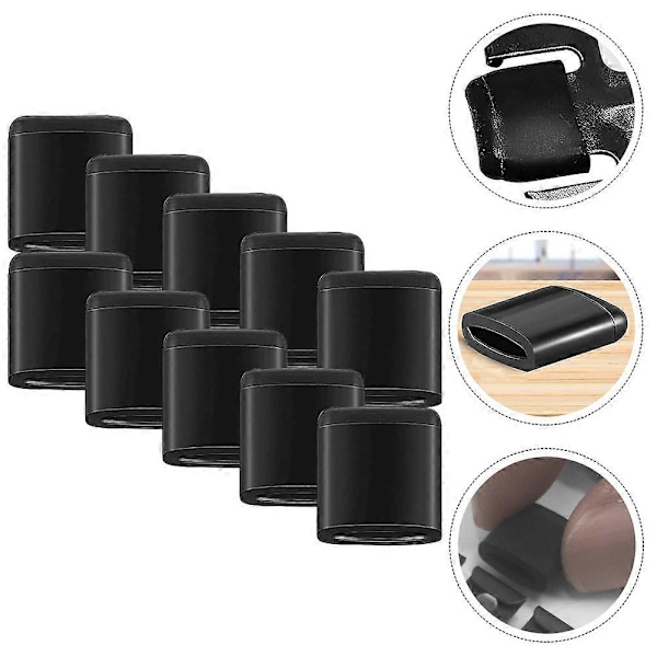 10 kpl Silikonipuskurit Ilmakuivurille, Korvaavat Silikoniliuskat Ilmakuivurin Grillipannuun, Ilmakuivuritarvikkeet [HK] Black 1.3X1.1CM