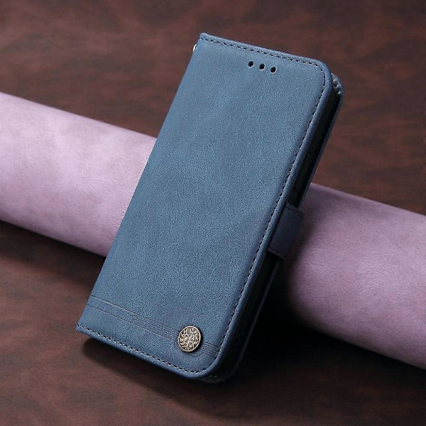 Ihoa myötäilevä PU-kotelo Motorola Edge 50 Neo / ThinkPhone 25[HK] -puhelimelle Blue