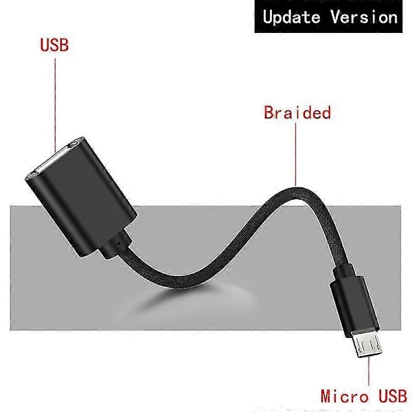 OTG Adapter Micro USB-kablar OTG USB-kabel Micro USB till USB För[HK] A06