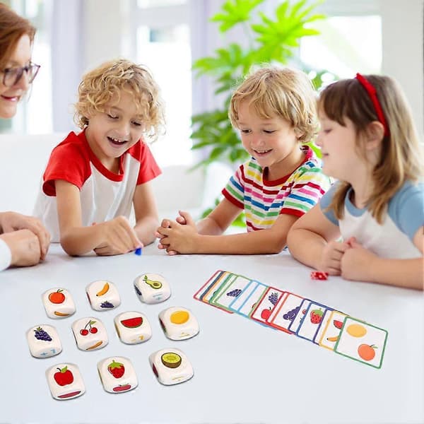 Frukt Tärning Pussel Pedagogiska Leksaker Utbildning Interaktion Pussel Leksaker[HK]