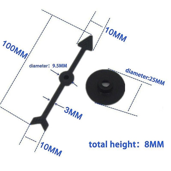 6 stk Spinner 10cm Plast Roterende Pil Pointer gør det selv-brætspil Legetøjstilbehør til børn Shry[HK] Blue