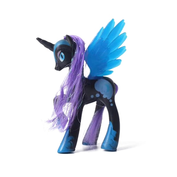 HK My Little Pony 14 cm siveltävät Nightmare Moon Princess Luna -lelut Black