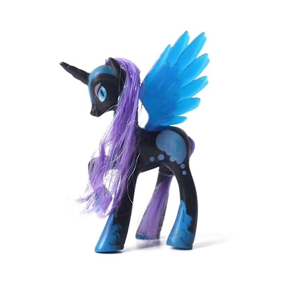 HK My Little Pony 14cm Børstesbar Nightmare Moon Prinsesse Luna Legetøj Black