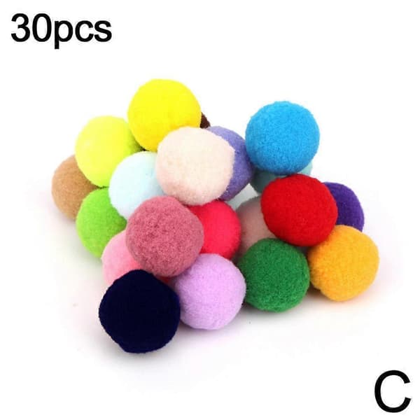 Polyester Elastiske Bløde Bolde 10-Pak Interaktivt Kattelegetøj Stille Lydløst Blødt Sikkert til Indendørs Udendørs Legetid[HK] Multicolour 3pcs