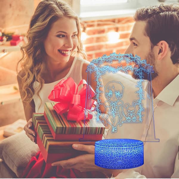Valentinsdag USB Akryl Nattlys Lampe Hjem Dekor Gaver pp291[HK] E