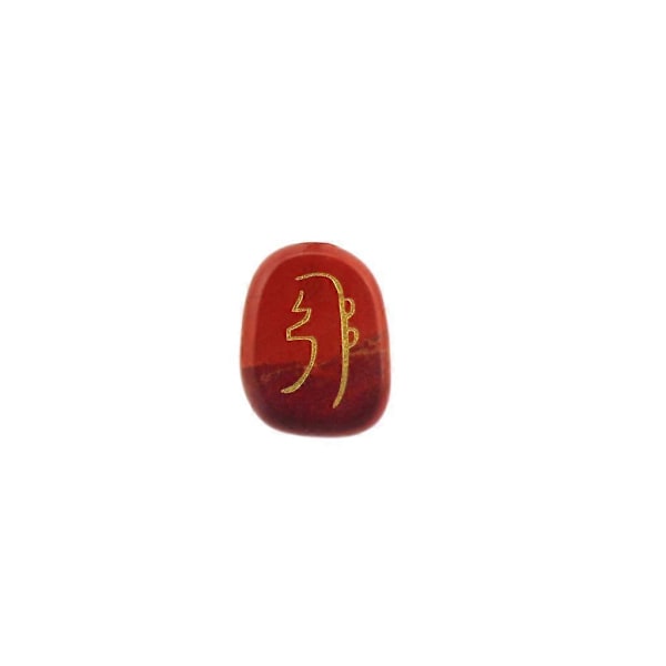 4 st Graverade Röda Jaspis Reiki Energi Kristallstenar [HK]