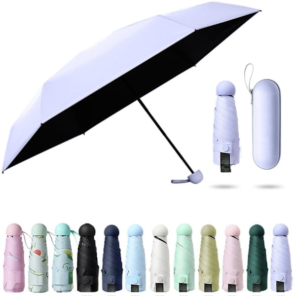 HK  Solparaply Foldet Ultra-let Seks-benet Med Æske Solbeskyttelse UV-beskyttelse Solskygge Solskin peach