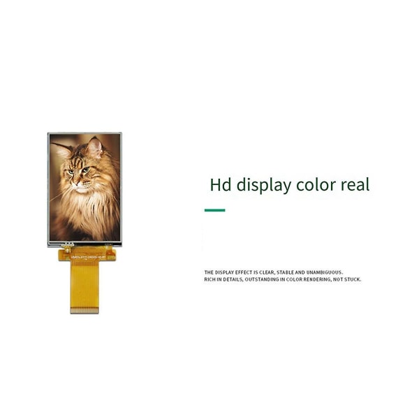 Kärnstrålningsdetektor LCD-skärm 320x480 kapacitiv skärm 3,5 tums testskärm färgskärm([HK])