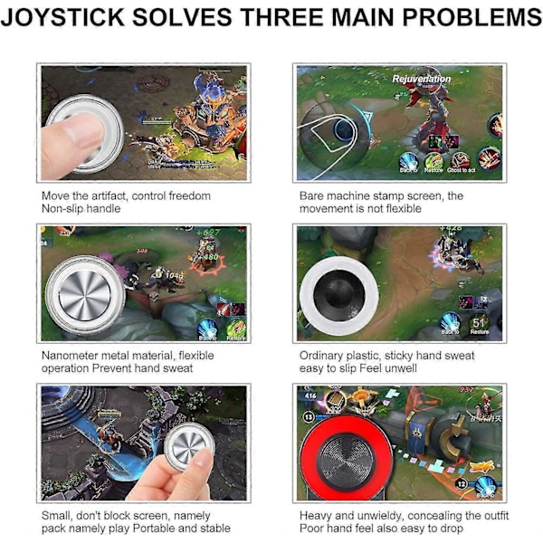 Joystick mobiilipuhelimen peliohjain lahja mobiilipeli joystick peliohjain 2 kpl [HK]