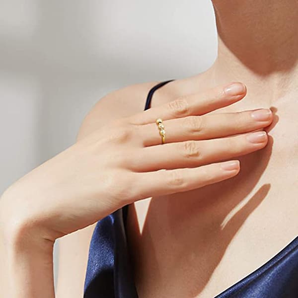 Snurrande Fidget Fredsringar Spinner Öppna Ringar För Ångest Oro Roterbar Ring Lindra Stress Alla Hjärtans Dag Presenter[HK] Silver
