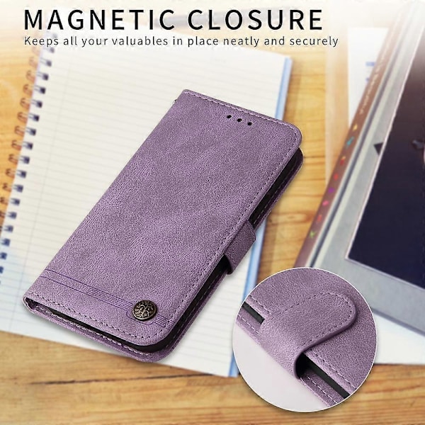 Ihoa myötäilevä PU-kotelo Motorola Edge 50 Neo / ThinkPhone 25[HK] -puhelimelle Purple