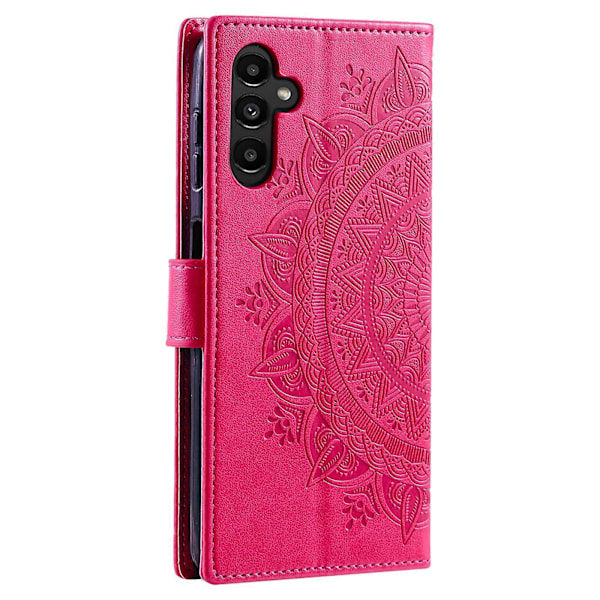 För Samsung Galaxy S25 Plus Skal Präglat Totem PU Läder Plånbok Ställ Telefonskydd [HK] Rose