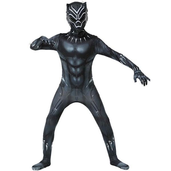 Black Panther Børnekostume Superheltekostume Cosplay Bodysuit Til Børn Voksne[HK] Gray 130cm