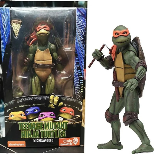 Ninja Turtles Animefigur Neca 1990 Filmversion Begränsad Upplaga Actionfigur PVC Staty Actionfigur Pojkpresent [HK] style 1