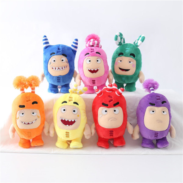 Oddbods plysj tegneseriefigurer dukker bløde søde bobler Oddbods plysj legetøj[HK] Grey