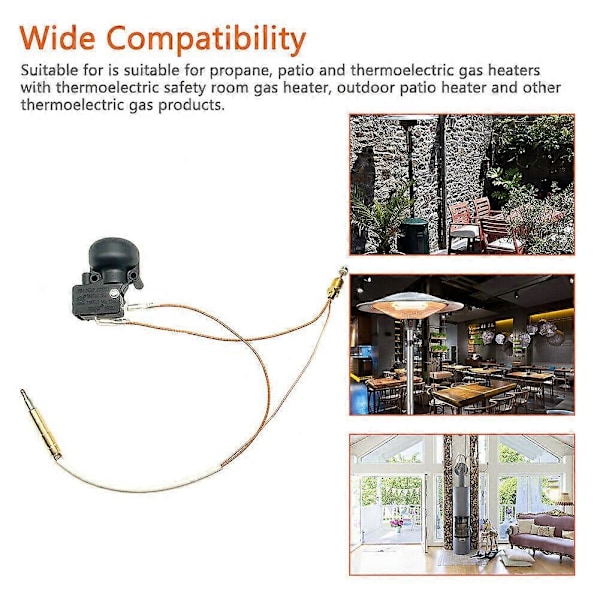 Termoelement og vippebryter for varmeapparat - Termoelement og dumpbryter for propanvarmer, utendørs gassvarmer, termoelement reparasjonssett [HK]