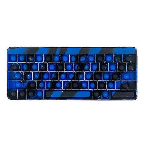 Blåt og sort tastaturformet fidgetlegetøj [HK]