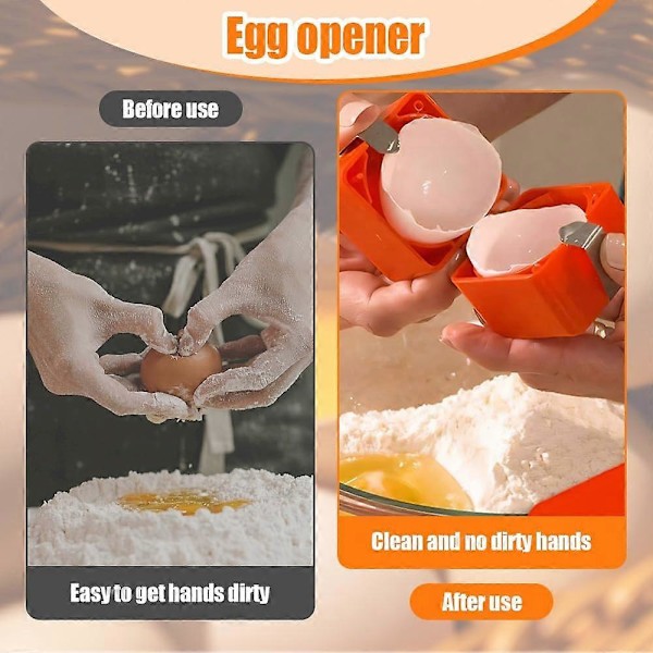 Äggskalsöppnare för hårdkokta ägg, äggskalare handhållen äggtoppskärare enkel äggknäckare äggskivare för råa och hårdkokta ägg [HK] 2pcs