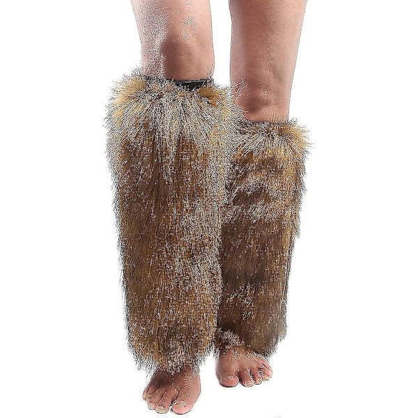 Fuskepels Leggvarmere, Varme Fuzzy Leggvarmere Støvelmansjett Deksel for Festkostymer Premium[HK] A
