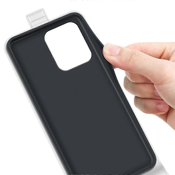 Motorola Edge 50 Neo 5G -kotelo korttipaikoilla, pystysuuntainen läppä nahkainen puhelinkotelo - Musta[HK] White Multicolor