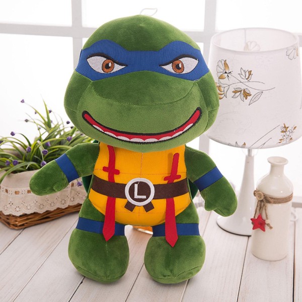 Teenage Mutant Ninja Turtles Plush Tmnt Leonardo Plushie Cute Turtle Plushies Dukke for barn[HhkK] Blue 35cm