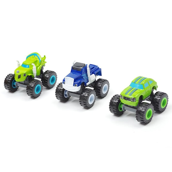 1 stk. Diecast Blaze Monster Machines Friktionsracer Bil Legetøj Børn Gave[HK] Blue