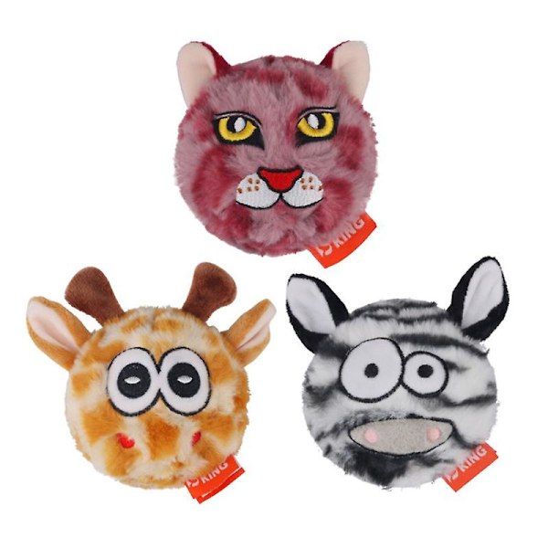 Plysch Hundleksaker Pipande Hundtuggleksaker Bollar 2 I 1 Roliga Valpbollleksaker För Boll[HK] Zebra one size