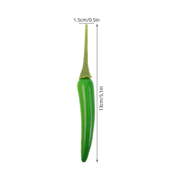 Peppar Ornament Simulering Chilipeppar Modeller för Display 12st Set[HK]