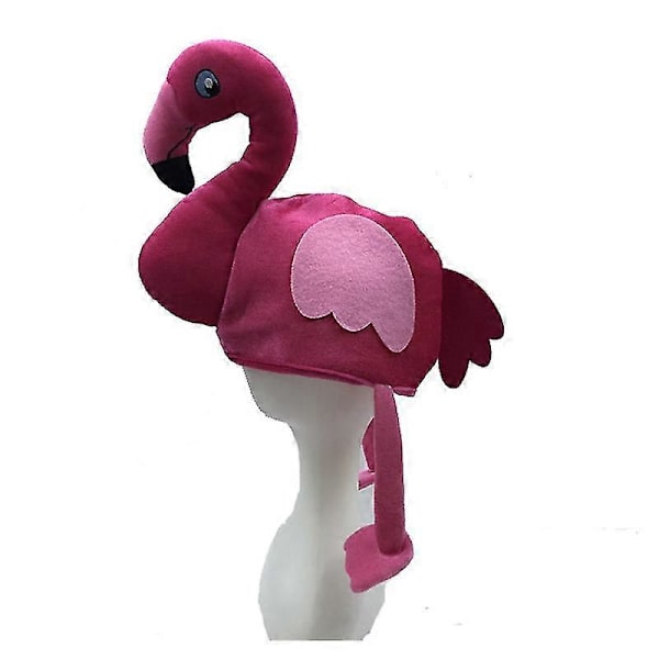 Unisex Voksen Dame Herre Pink Flamingo Hat Til Par Jule Halloween Kostume Tilbehør[HK]