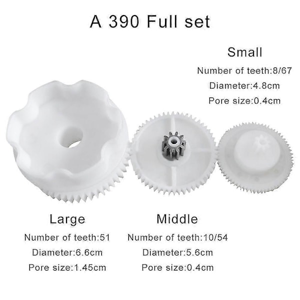1 Sett Barn Elektrisk Bil Plastgir 550 Girkassegir for Barnas Elektriske Kjøretøy Gir for 390 Girkasse RC Leker Deler Tilbehør[HK] A 550 Full set