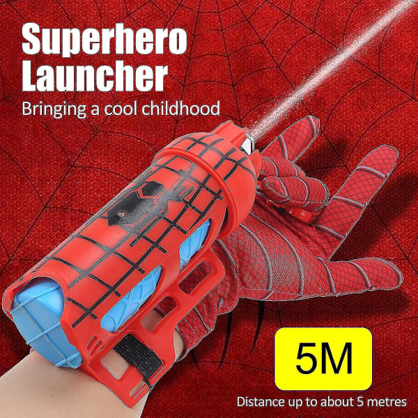 Spider-man Glove Web Shooter Hero Launcher Wrist Toy Set Spiderman Bracers Toys[HK] D