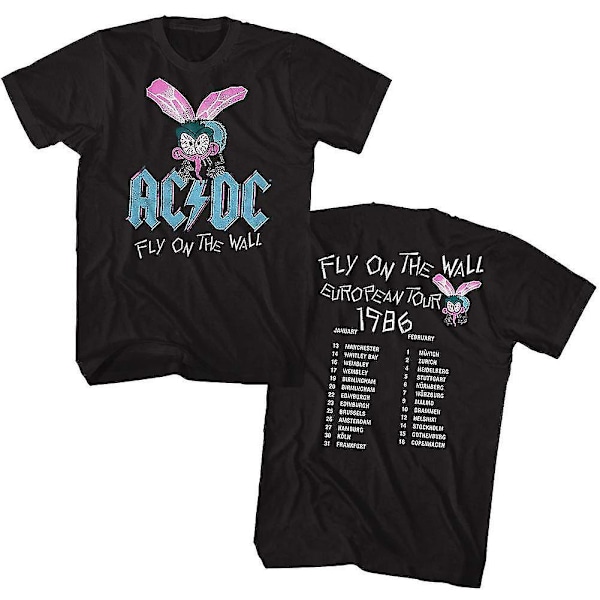 Ac/dc fly wall euro tour t-shirt[HK] Black Xl