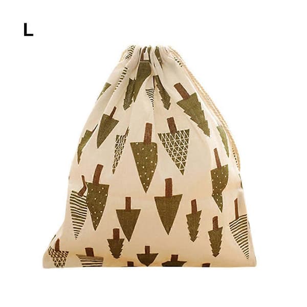 Rejse Bomuld Snørepose Opbevaring Taske Legetøj Sko Vasketøjsposer Hjemme Organizer Pose[HK] triangular tree large
