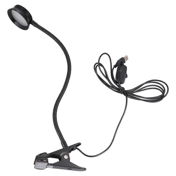Läsklämma USB-driven Klämlampa för Läsning 1 Styck Svart[HK]