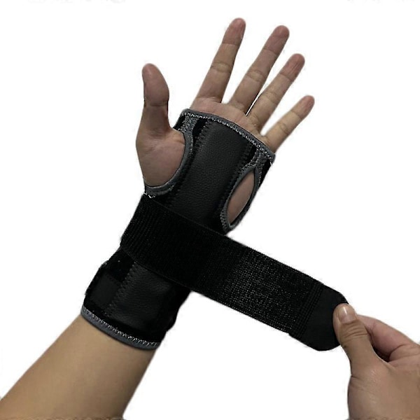 1 STK Håndledsskinne Karpaltunnel Beskytter Håndledsstøtte Håndbandage Håndflade Wrap Håndledsskade Brud Fast Ortopædisk Håndledsbind [HK] 1 Pcs Black
