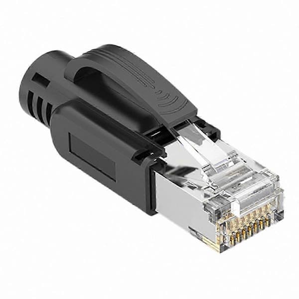 1 Gbps USB C til Ethernet-adapter, USB C hun til RJ45 han netværkskonverter til server- og professionel brug [HK] Black