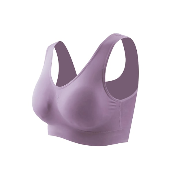 Middle-Aged And Elderly Bra Mother Cotton Vest Female Middle-Aged Women No Steel Ring Plus Size Underwear Women's Bra[HK]