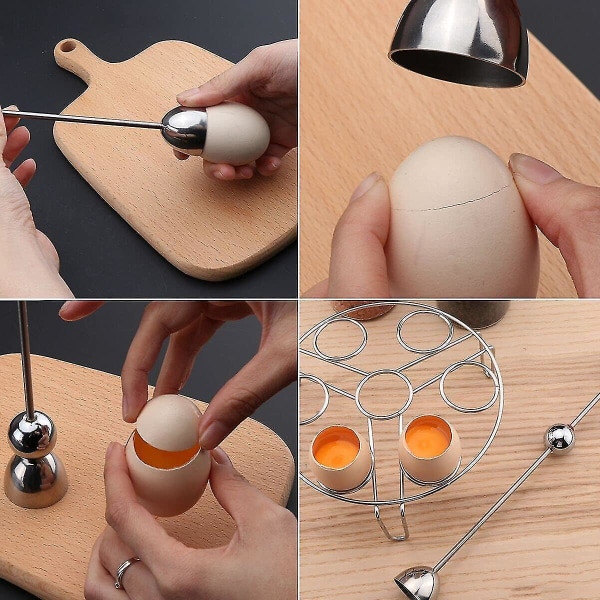 HKK  Egg Cutter, Egg Shell Remover, Rustfritt Stål Egg Cutter Tool